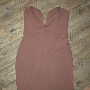 Pink maxi dress strapless